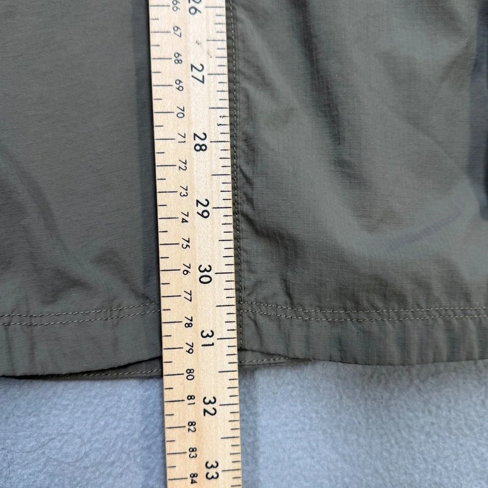 The North Face Mens XL Long Sleeve Hiking Shirt Olive Ripstop Nylon Button Down